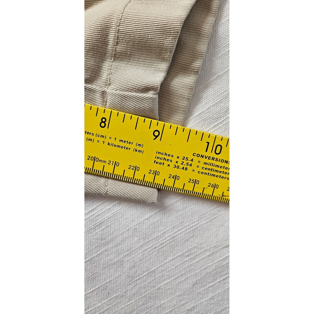 Womens Khaki Tan Cotton Twill Cargo Shorts High Rise Multi Pocket Size 14 - Picture 4 of 7